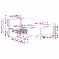 Рамка за легло с таблото Светлосиво 150 x 200 cm текстил