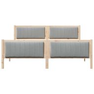 Рамка на леглото с таблото Кафяв и светло сив 180 x 200 cm