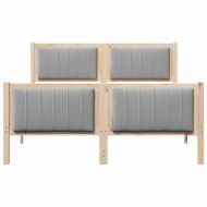 Рамка на леглото с таблото Кафяв и светло сив 140 x 200 cm