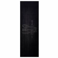 Килим за кухня Прибори за хранене Черно 180 x 60 cm Кадифе