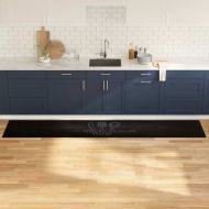 Килим за кухня Черно 300 x 60 см Кадифе