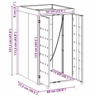 Склад за контейнери с покрив за растения за единичен контейнер 240L