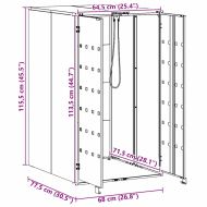 Съхранение за кош за отпадъци с газов капак за 240L контейнер