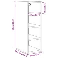 Висящ шкаф Riga Черен дъб 20 x 29,5 x 60 см Инженерно дърво