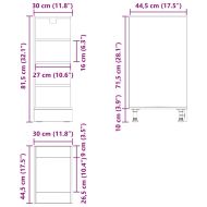 Кухненски базов шкаф с рафт Riga Черен дъб 30 x 44,5 x 81,5 см