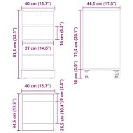 Кухненски базов шкаф с рафт Riga Черен дъб 40 x 44,5 x 81,5 см