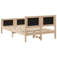 Рамка за легло с таблото Черно 120 x 200 cm текстил