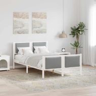 Рамка за легло с таблото Светлосиво 120 x 200 cm текстил