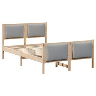 Рамка за легло с таблото Светлосиво 120 x 190 cm текстил