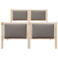 Рамка за легло с таблото Таупе 120 x 190 cm текстил