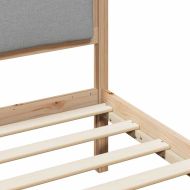 Рамка за легло с таблото Светлосиво 90 x 200 cm текстил