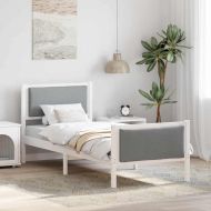 Рамка за легло с таблото Светлосиво 80 x 200 cm текстил