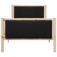 Рамка за легло с таблото Черно 90 x 190 cm текстил