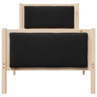 Рамка за легло с таблото Черно 75 x 190 cm текстил