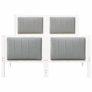 Рамка на леглото с таблото Бял и светлосив 120 x 190 cm