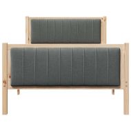 Рамка на леглото с таблото кафяво и тъмносиво 100 x 200 cm