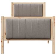 Рамка на леглото Кафяво и таупе 80 x 200 cm Борово дърво масив
