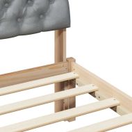 Рамка на леглото с таблото Кафяв и светло сив 140 x 190 cm