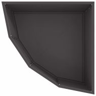 Ъглов сандък за цветя Черно 60 x 60 x 35 cm Стомана