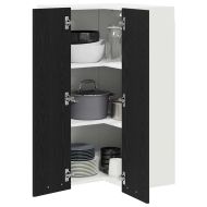 Висящ шкаф с врата Riga Черен дъб и бяло 57 x 57 x 100 см