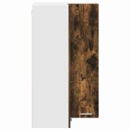 Висящ шкаф с врата Riga Димящ дъб и бяло 57 x 57 x 100 см