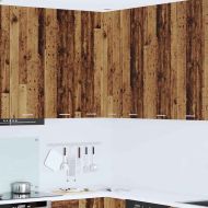 Висящ шкаф с врата Riga Стара дървесина и бяло 57 x 57 x 100 см