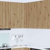 Висящ шкаф Riga Занаятчийски дъб и бяло 57 x 57 x 100 см