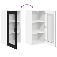 Кухненски шкаф 2 pcs Черно 40 x 31 x 80 см Инженерно дърво