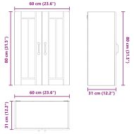 Кухненски шкаф Циментено сиво 60 x 31 x 80 см Инженерно дърво