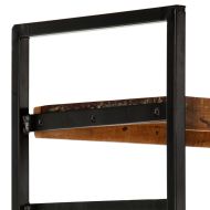 Библиотека с 4 нива, 80x30x180 см, регенерирана дървесина масив