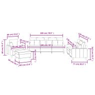 Комплект дивани 4 части с възглавници кафяв текстил