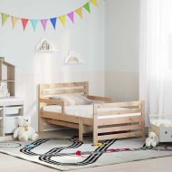 Рамка за легло с матрак Кафяво 80 x 200 cm Солидно борово дърво