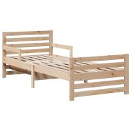 Рамка за легло с матрак Кафяво 80 x 200 cm Солидно борово дърво