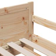 Рамка за легло с матрак Кафяво 80 x 200 cm Солидно борово дърво