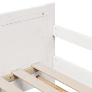 Рамка за легло с матрак Бяло 80 x 200 cm Солидно борово дърво