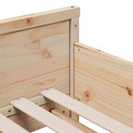 Рамка за легло с матрак Кафяво 80 x 200 cm Солидно борово дърво