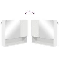 Комплект мебели за баня 2 pcs Бяло Инженерно дърво & Метал