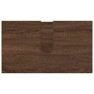 Комплект мебели за баня 2 pcs Кафяв дъб Инженерно дърво & Метал