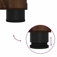 Комплект мебели за баня 2 pcs Кафяв дъб Инженерно дърво & Метал