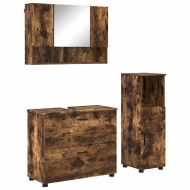 Комплект мебели за баня с чекмедже с рафт 3 pcs Димян дъб