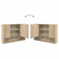 Комплект мебели за баня с чекмедже с рафт 3 pcs Сонома дъб