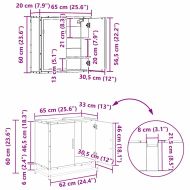 Комплект мебели за баня с чекмедже 3 pcs Дъб Инженерно дърво