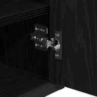 Комплект мебели за баня с рафт 3 pcs Черния дъб Инженерно дърво