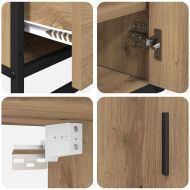 Комплект мебели за баня с рафт 3 pcs Дъб Инженерно дърво