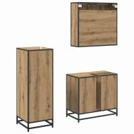 Комплект мебели за баня с рафт 3 pcs Дъб Инженерно дърво