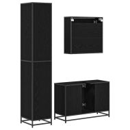 Комплект мебели за баня 3 pcs Старо дърво Инженерно дърво