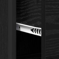 Комплект мебели за баня с рафт 4 pcs Черния дъб Инженерно дърво