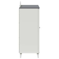 Сайдборд с дъска за писане Сив и бял 80 x 40 x 110 см
