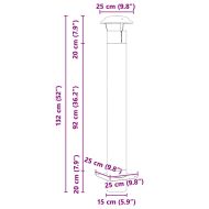 Разширение за комин Сребрист 25 x 25 x 132 см