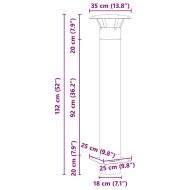 Разширение за комин Сребрист 35 x 35 x 132 см